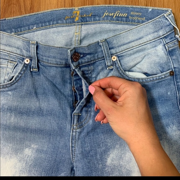 7 For All Mankind Josefina Skinny Boyfriend Jeans - Picture 10 of 14